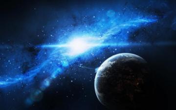 Blue Galaxy Space HD Desktop Wallpaper Most