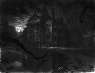 High Resolution Scary Haunted House Wallpaper For Desktop