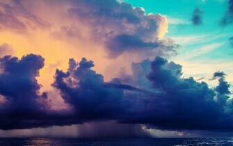 Storm Clouds Over The Sea Wallpaper