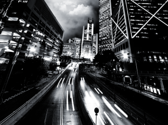 Black And White City Wallpaper On