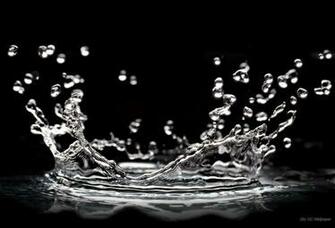 Water Splash On Black Background