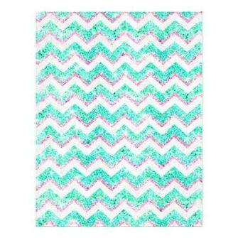 Teal And Pink Chevron Background