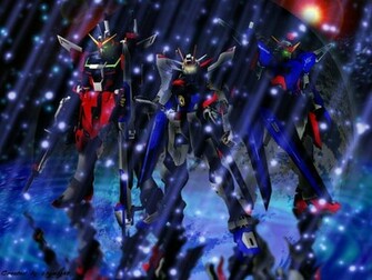 Destiny Trio Ace Gundam Anime Seed HD Desktop Wallpaper