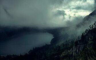 Dark Forest River Fog Wallpaper Hilly