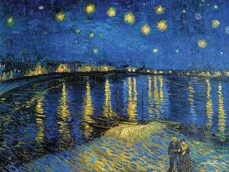 Starry Night Over The Rhone Wallpaper Vincent Van Gogh