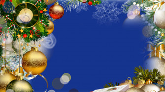 Festive Christmas Background With Glowing Lights