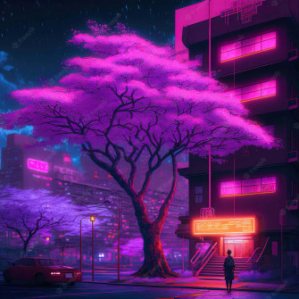 Purple Japanese Wallpaper