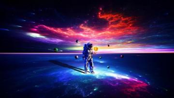 Astronaut Exploring Space R Wallpaper