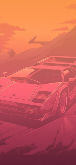 Pink Lamborghini Countach Wallpaper