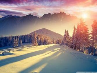 Sunset Winter Shadows 4k HD Desktop Wallpaper For Ultra