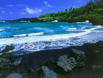 Hawaii Wallpaper Black Beach Maui