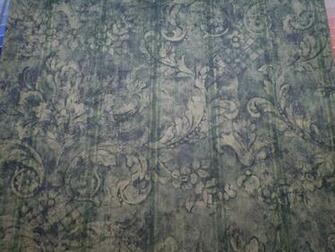 Bulk Listing Navy Blue Green Gold Distressed Damask By Blonder