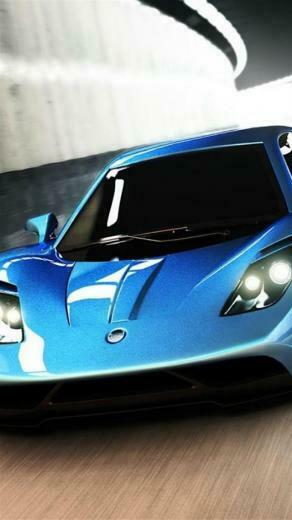 Blue Cool Sports Car iPhone Wallpaper