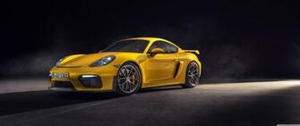 Yellow Porsche Cayman Gt4 Car 4k HD Desktop Wallpaper