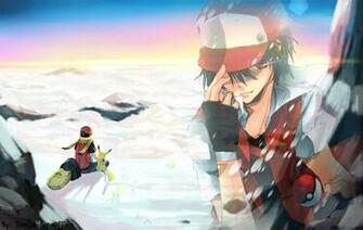 Pokemon Trainer Red Vs Gold Wallpaper Background