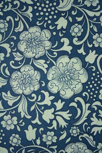 Dark Blue Floral Wallpaper