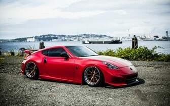 Nissan 370z Tuning Car Stance Red Autoboy Wallpaper