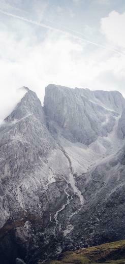 South Tyrol Bolzano Mountains Clouds Wallpaper