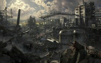 Home FantasyHD Wallpaper Destroyed City