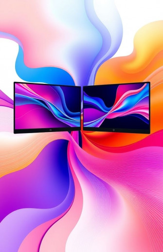 Abstract Dual Monitor Wallpaper