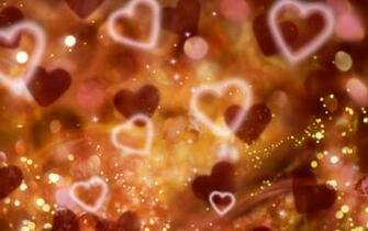 Colorful Heart Rain Foling Down Photo For Wide Screen Wallpaper