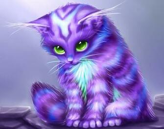 Cats Fantasy Cat Kitten Baby Cute Psychedelic Wallpaper Background