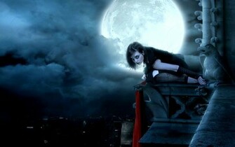 Gothic Art The Moon Fantasy Wallpaper HD