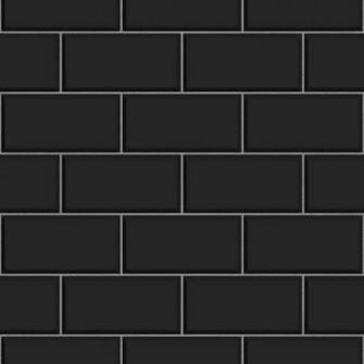 Black Silver Fd40137 Ceramica Brick Tile Subway Kitchen