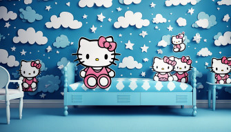 Blue Hello Kitty Wallpaper