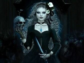 Dark Wicca With Skull Computer Wallpaper Desktop Background