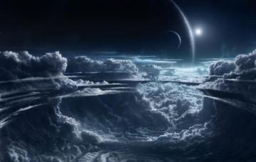 Wallpaper The Sun Space Stars Clouds Planet Other