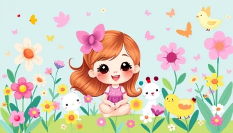Cute Girly Cartoon Wallpaper