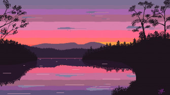 Pixel Art Digital Pixelated Pixels Nature Landscape Trees