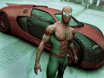 Spiderman Art Bugattiveyron Fantasy Wallpaper