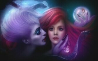 Little Mermaid Animated Film Fanart Dark Fantasy Walt Disney Wallpaper