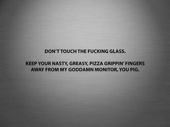 Do Not Touch The Monitor Threat Wallpaper