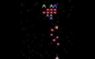 Retro Galaga Wallpaper Stock Photos