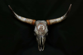 Bull Skull Will Drawing On Forehead Wallpaper