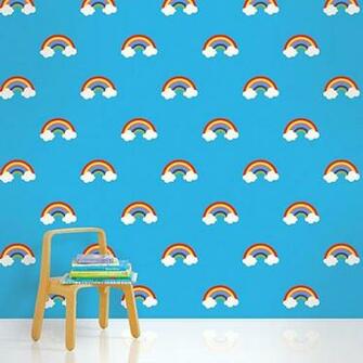 Blue Removable Peel And Stick Wallpaper By Wallcandy Arts On Opensky