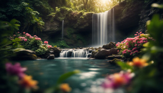 Waterfall Wallpaper With Sound
