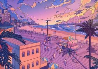 Boardwalk Vaporwave Vaporwaveart 80s