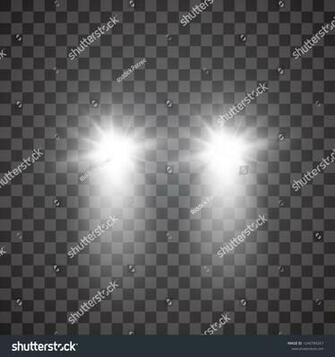 Cars Flares Light Effect Realistic White Glow Round Car Headlight