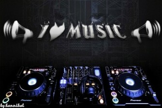 Full Size I Love Music Techno Wallpaper Num X