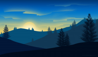 Sunrise Landscape Minimalism 5k Wallpaper HD Artist 4k