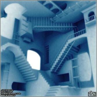 Escher Relativity Wallpaper S Wip By