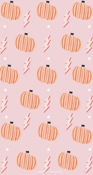 Preppy Halloween Wallpaper Ideas Pumpkin On Pink Background