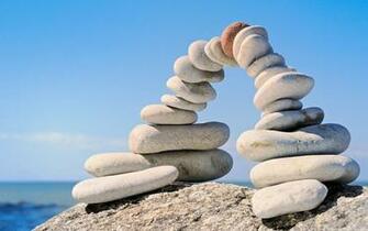 Water Nature Sea Rocks Stones Wallpaper