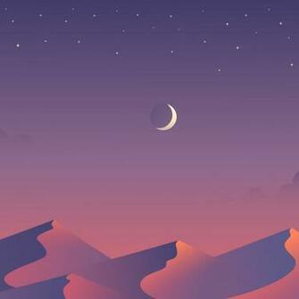 Desert Nights Moon 5k Minimalism iPad Pro Retina Display