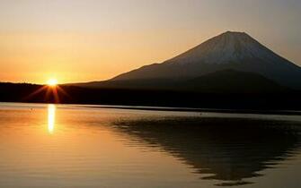 Cool Mountain Lake Sunset Wallpaper HD