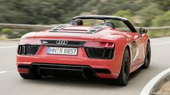 Audi R8 V10 Spyder Color Dynamite Red Rear HD
